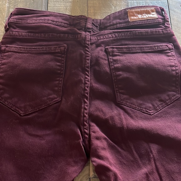 Sézane - excellent condition ankle length burgundy jeans size 27 but fit like 25 - Picture 10 of 15